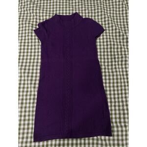 100% wool purple dress
